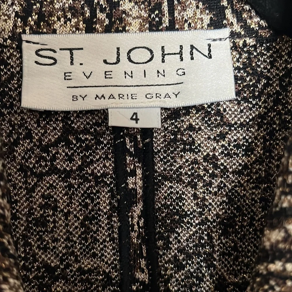 St. John Evening Jacket Paillettes
Wool Blend Printed Full Zip Women's s… - Picture 5 of 10